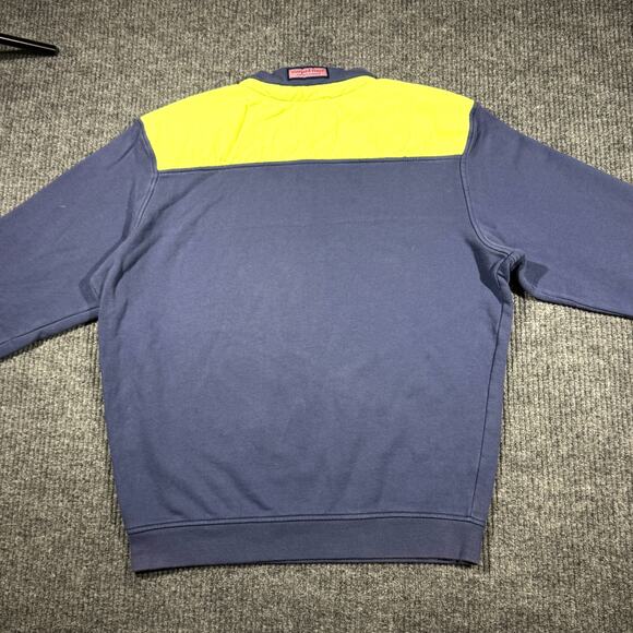 Vineyard Vines Mens 1/4 Zip Sweatshirt M Blue Shep Shirt Martha's Vineyard - Picture 5 of 7